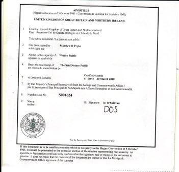 英国税务海关总署税务文件进行海牙认证？
