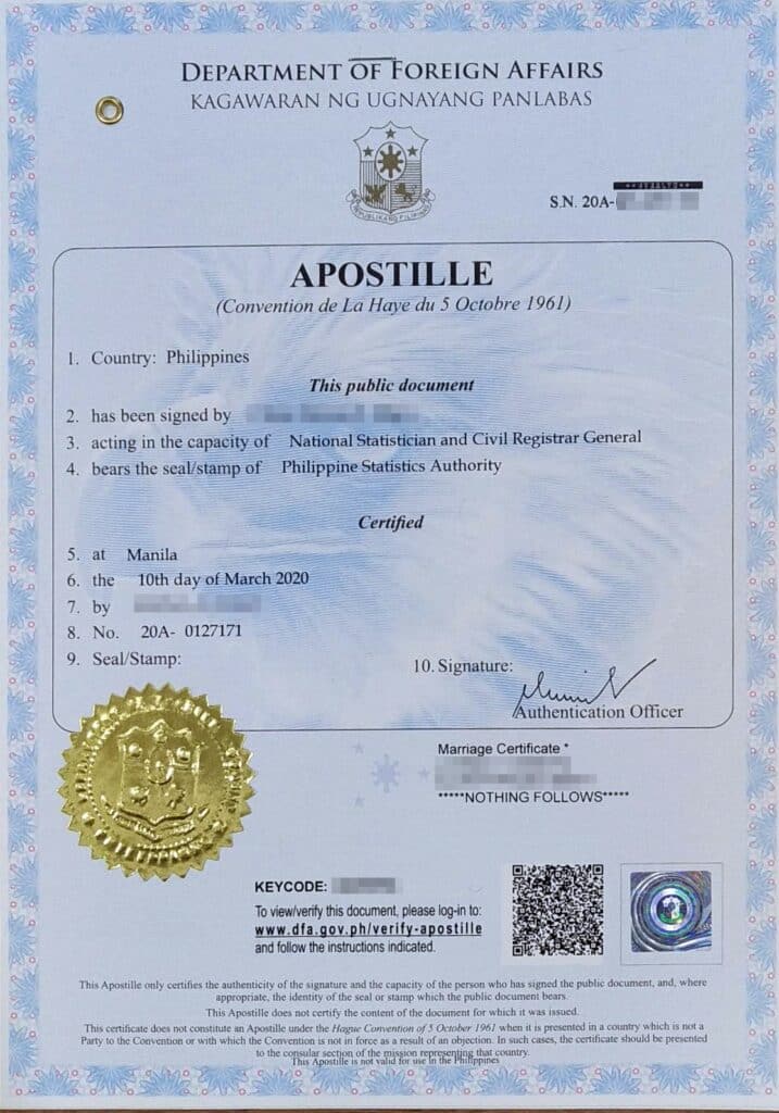 为菲律宾签署的特别授权书海牙认证！