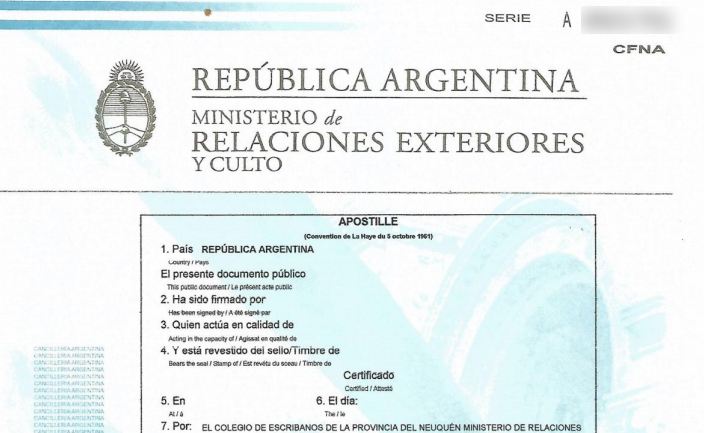 对阿根廷结婚证书进行  海牙认证是执行