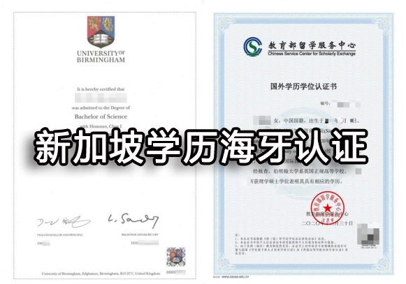 新加坡学历海牙认证