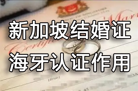 新加坡结婚证办理海牙认证作用