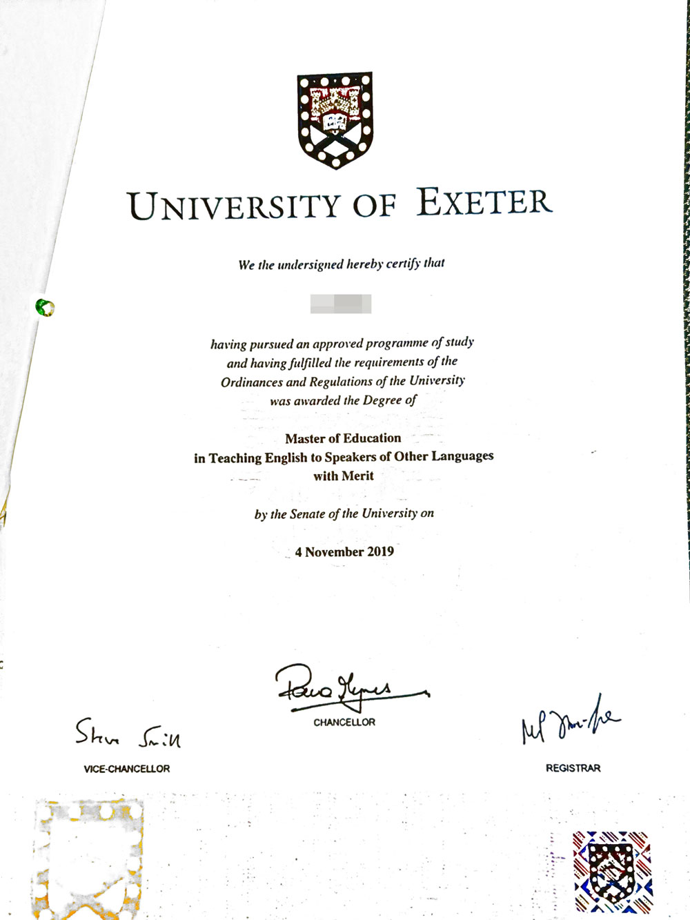 英国学历证书
