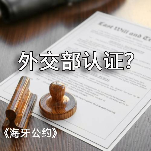 外交部海牙认证？