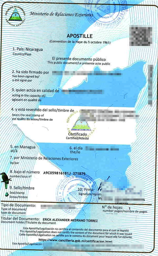 尼加拉瓜海牙认证_apostille认证