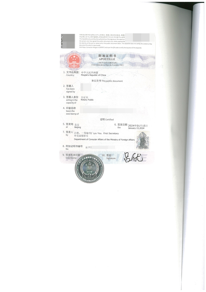 未成年同意出行声明书海牙认证