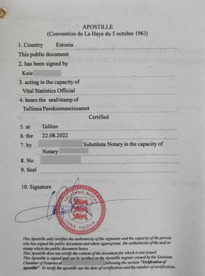 爱尔兰出生证明海牙认证