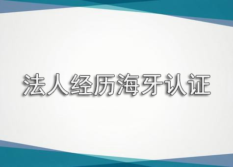 法人经历海牙认证