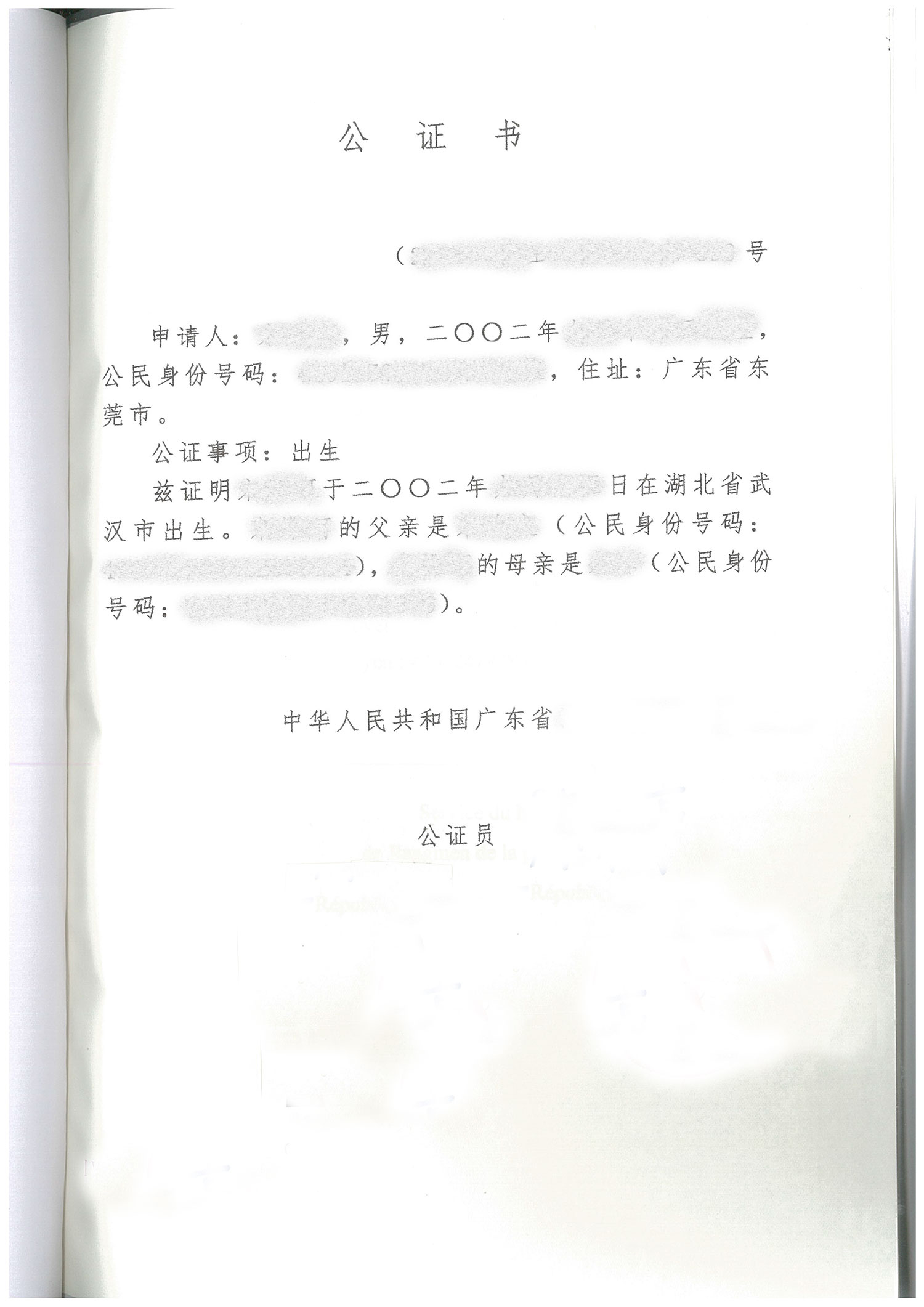 法国申根签证海牙认证文件