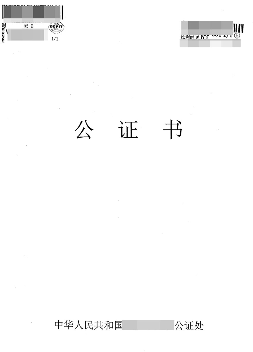 中国文件到比利时使用要求