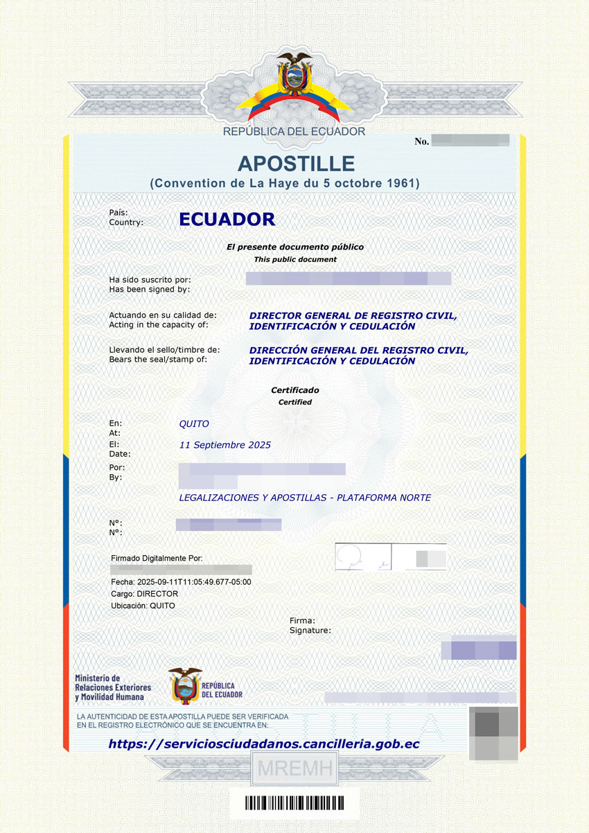 厄瓜多尔海牙认证要求