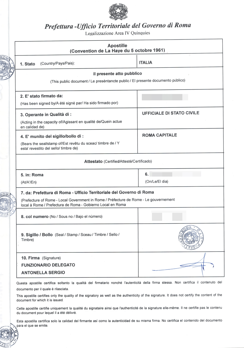 意大利海牙认证