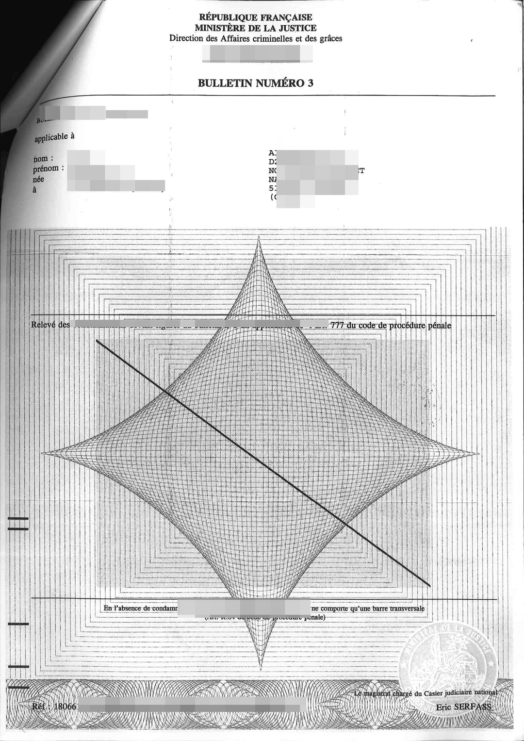 法国无犯罪记录证明