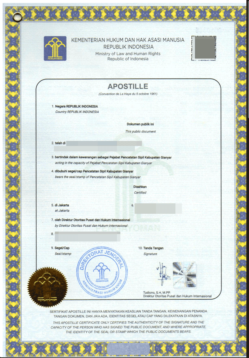 放弃印尼国籍海牙认证
