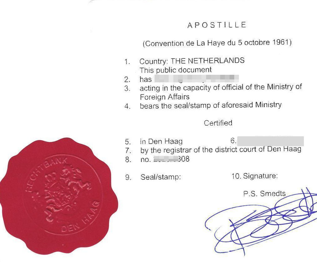 荷兰海牙认证